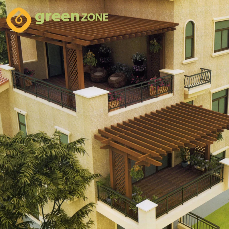 Roof Gazebo Outdoor Modern Wpc Garden Wooden And Arches, Arbours, Pergola