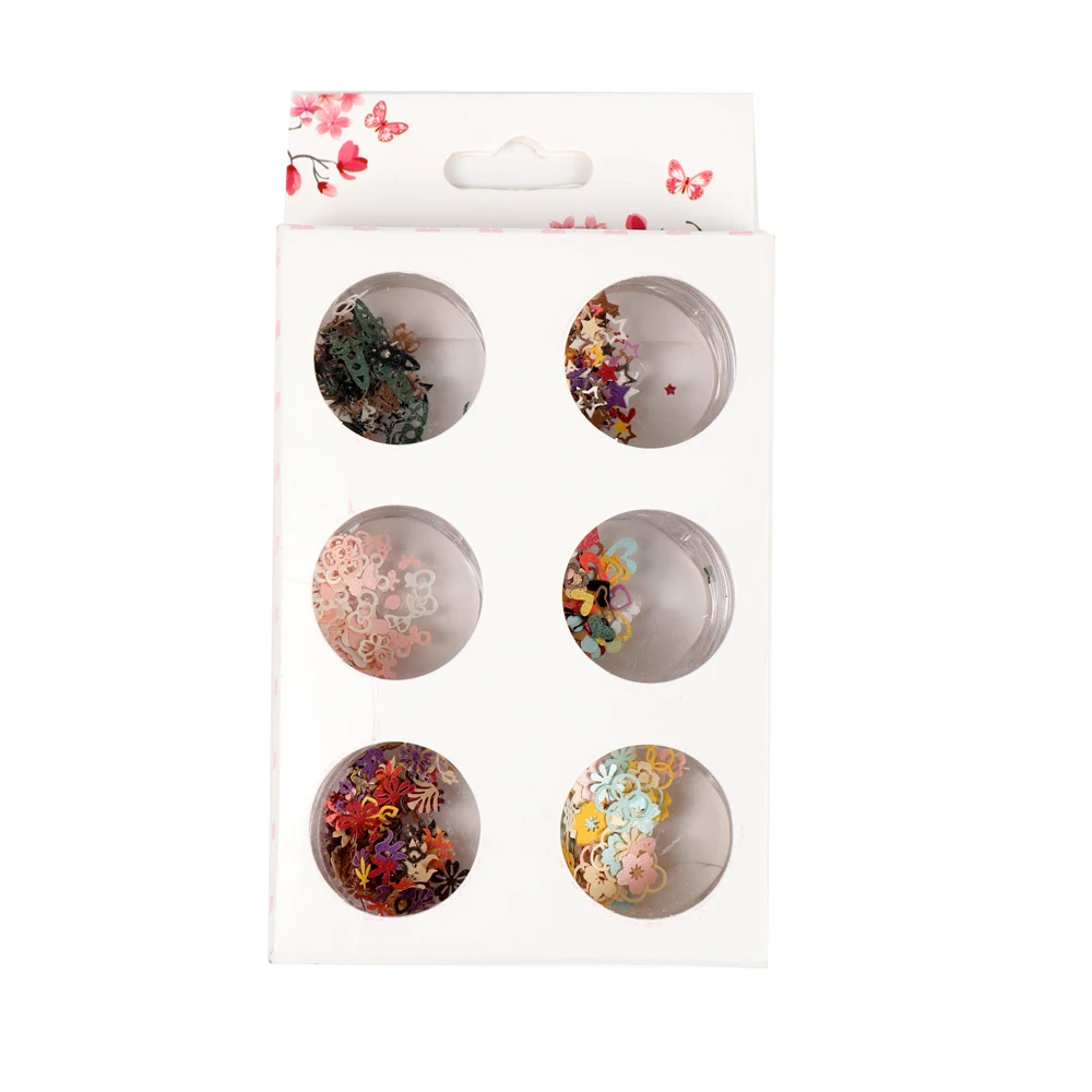 Mixed Colors AB Shiny Laser Butterfly Shape Holographic Nail Glitter Paillette Sequins