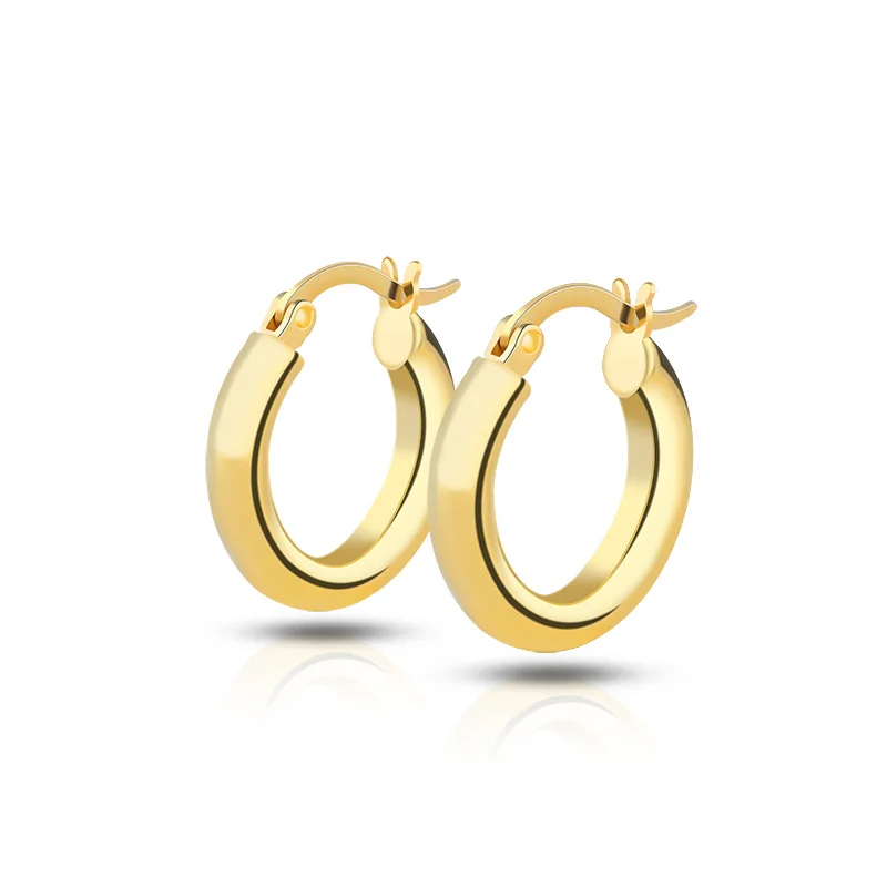 Dubai Gold Jewelry Earring 14k Gold Earrings 925 Silver Earring