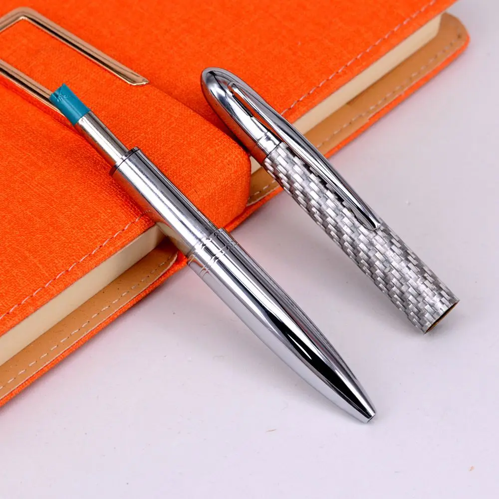 Reginfield factory outlet Biro Ballpoint Pen Customized logo Bullet design Metal Roller Ball Pen Luxury Carbon Fiber Pen