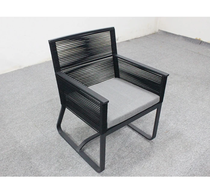 Fancy rope weaving aluminum outdoor sofa furniture