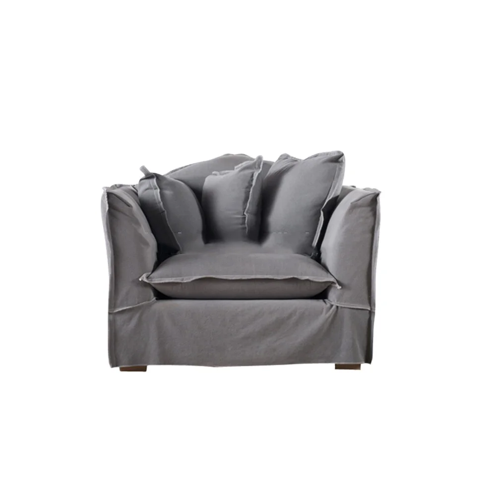 High Quality Chesterfield Sofa Furniture Set Soft Vintage French Style Velvet Modern Design Various color 1 Seat Small Sofa