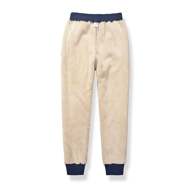 Warm Fleece Sweat Pants Lined Thick Joggers Sherpa Fur High Quality Custom Mens Custom OEM ODM Custom Winter Sweatpants