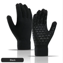 Men Women Touch Screen gloves Texting Warm Gloves with Thermal Soft Knit Lining Elastic Cuff winter knitted gloves