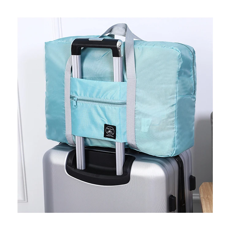 Foldable Polyester Zipper Tote Travel Bag Luggage Promotional Cheap Luggage Waterproof Foldable Travelling Bag