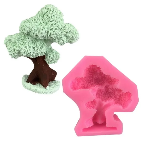 3D Tree Stump Shape Succulent Plant Flower Pot fondant Silicone Mold Gypsum Cement Fleshy Flower Bonsai DIY scented Candle Mould
