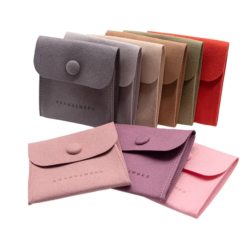 PandaSew Luxury Jewelry Pouches with Custom Logo Suede Velvet Small Drawstring Bag