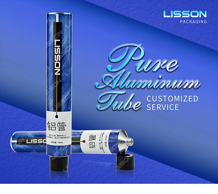 Eco Friendly 50Ml 100% Empty Rectangular Aluminum Lotion Squeeze Hand Cream Square Tube Sizes Ointment