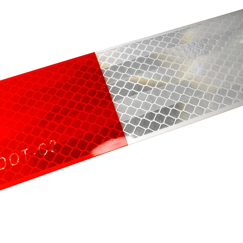 High Visibility Durable Conspicuity DOT Approved Reflective Strips Self Adhesive Safety Red And White DOT-C2 Reflective Tape