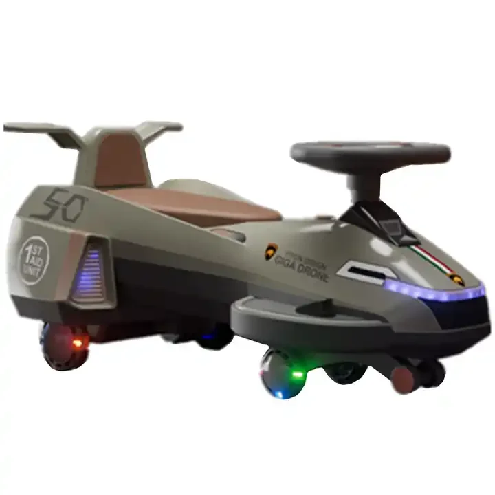 Factory latest outdoor kids balance 4 wheels ride on car no battery creative design children twister swing toy car