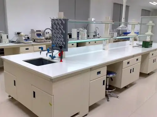 Lab Table With Reagent Shelf Medical Lab Furniture Customized Laboratory Workbench
