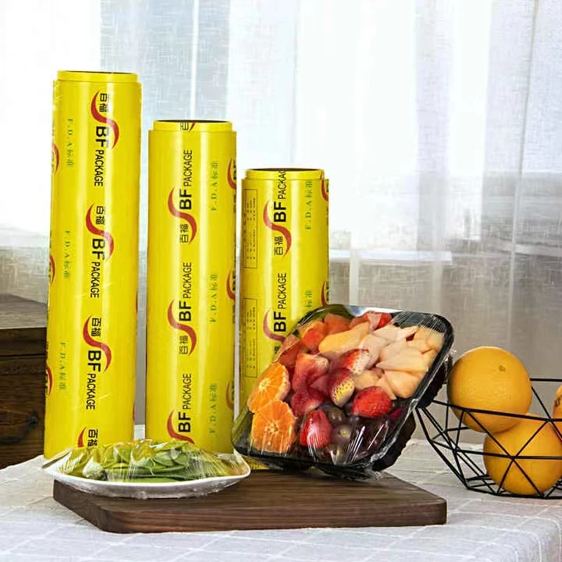 Factory Direct Sale Custom Size 45cm * 1500m Food Wrap Grade Pvc Film Food 740m For Prevent Air Oxidation/Dust/Odor Diffusion