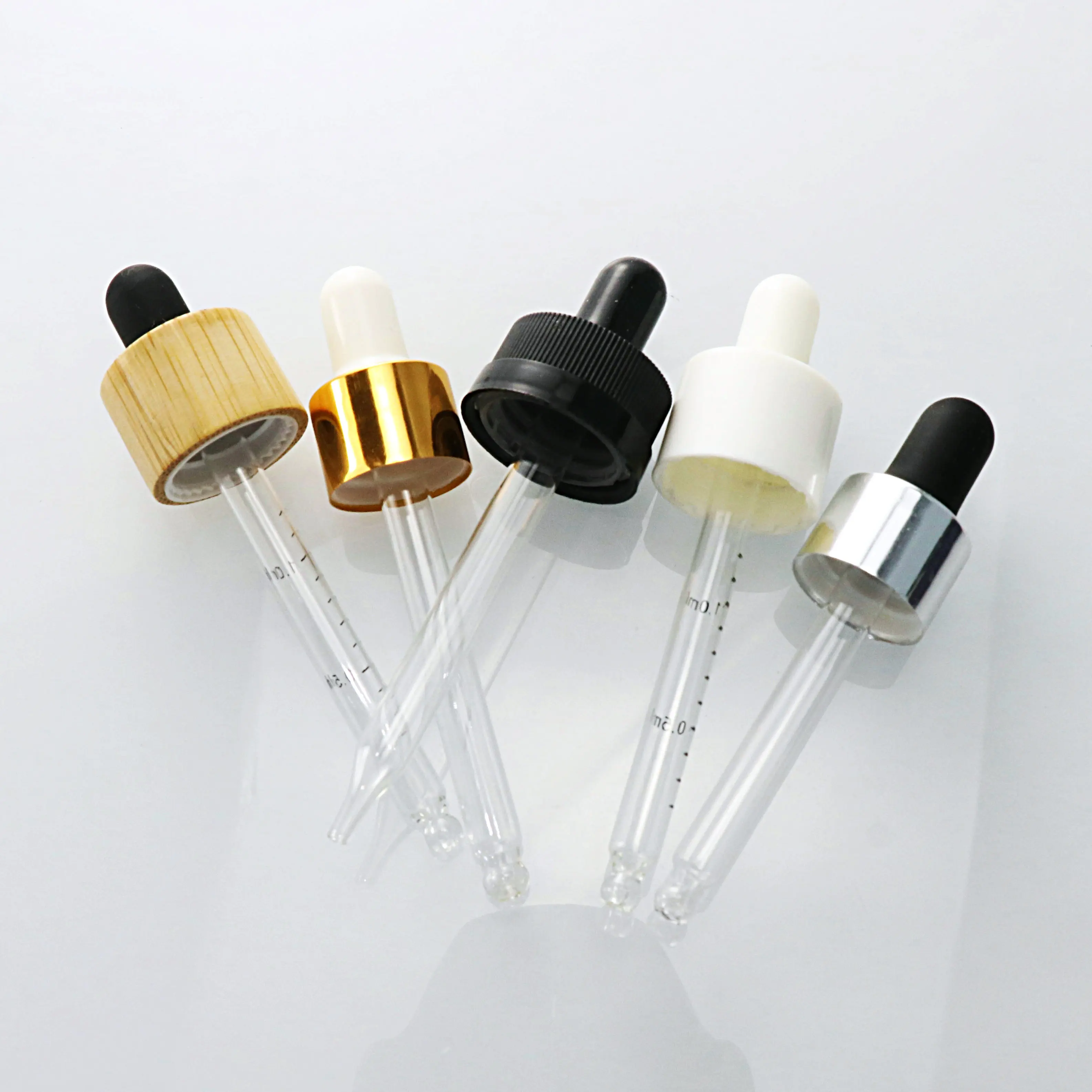 Environmental 18/410 20/410 24/410 Bamboo Dropper Cap Plastic Cap Essential Oil Wooden Dropper Bottle Cap Supplier