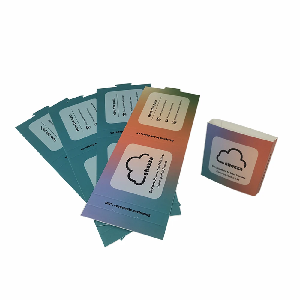 Wholesale cheaper custom packaging cardboard envelope card Kraft Paper Cardboard Sock Packaging Wholesale