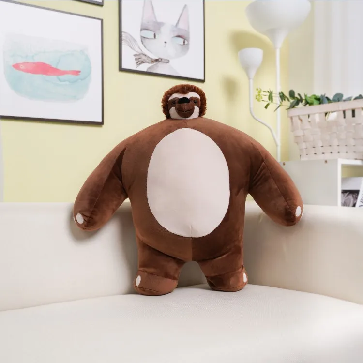 2024 Funny Soft Small Head Big Body Stuffed Animals Plush Fox Unicorn Sloth Panda Bear Tiger Lion Elephant Pillow ToysPlush Toy