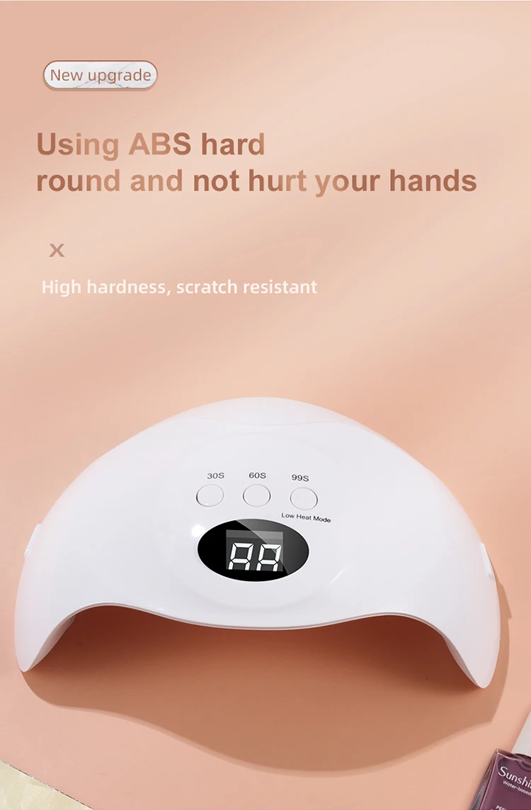 Strong Power 48W LED UV Nails Bulb Quick Hand Sensor Fast Drying Two Handed 2 in1 RED Light UV LED Nail Lamp