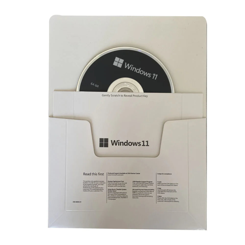 Полный пакет для Win 11 Pro OEM DVD windows 10 готовые к использованию кнопки активации стабильная поставка windows 10 профессиональный dvd английский