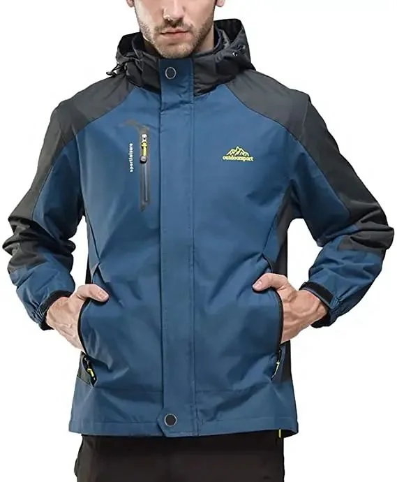 Men WinterJakcet Windbreaker Rain Jacket Water Resistant Hiking  Lightweight Raincoat for Running Fishing Waterproof Jacket  Men