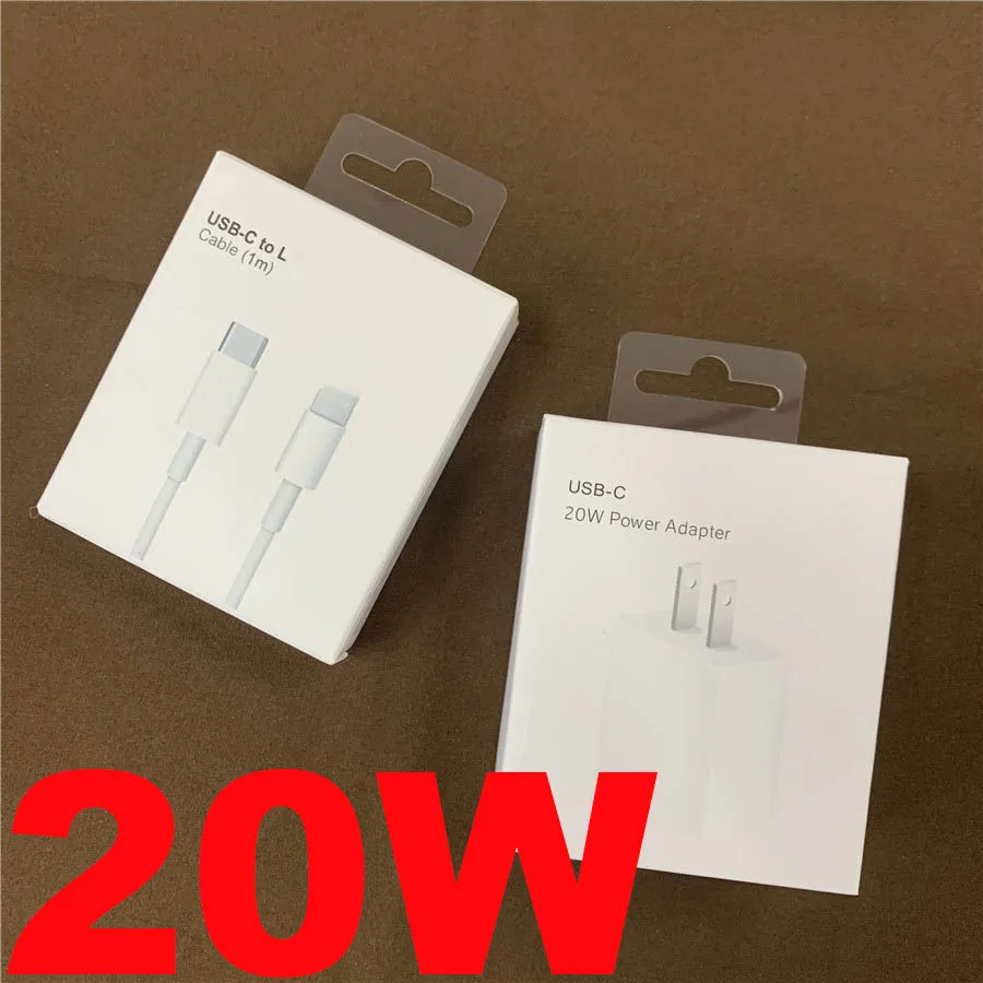 20W USB-C Power Adapter For iphone 13 Pro Max Type C fast charger Cable for iPhone 12 8 X XR 11 XS US UK EU