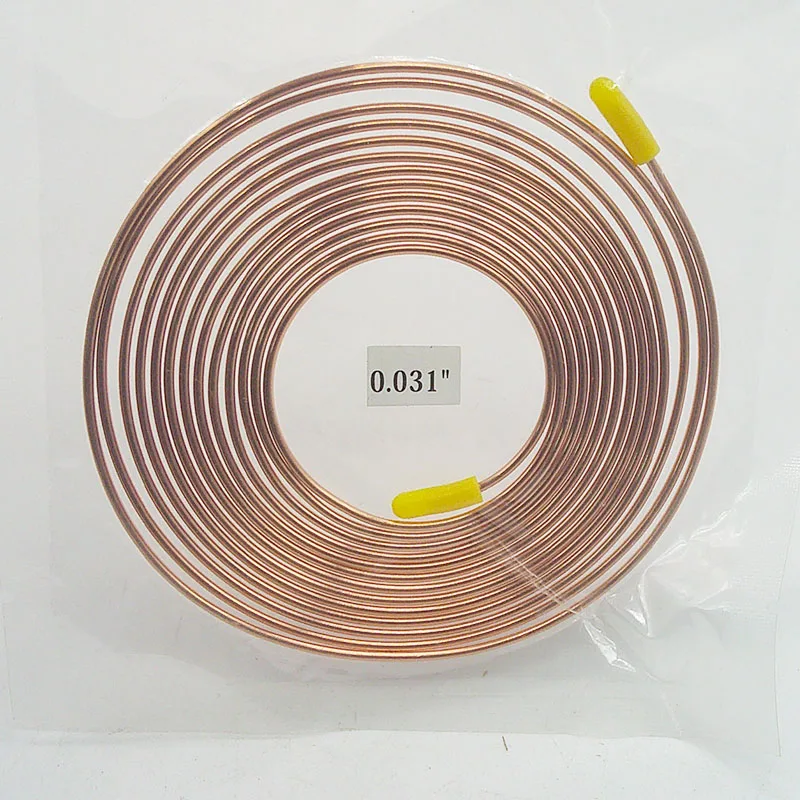 OD 3MM*0.5mm Red Copper Pipe tube Capillary Tube Fridge And Air Conditioning For Refrigeration 3M Per Roll
