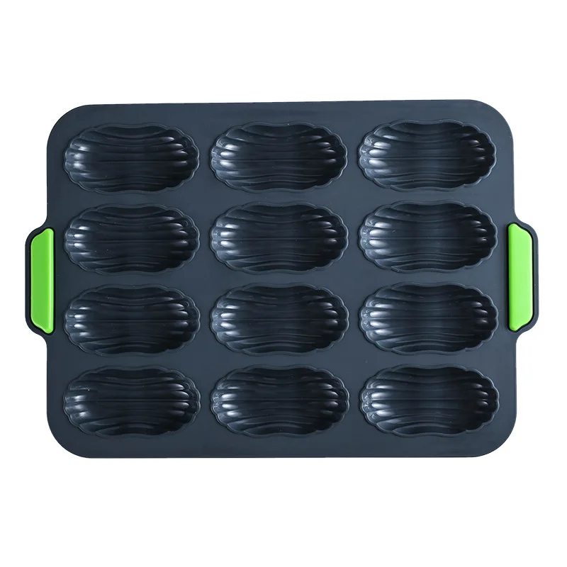 Custom Food Grade DIY Non Stick Cake Baking French Bread Household Hamburger Muffin Pan silicone madeleine mold