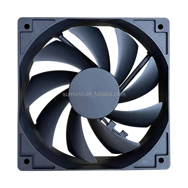 Customized high airflow RPM 12V DC fan 12025 desktop computer cooling fan CPU cooler cooling fan 3-pin 4-pin power supply