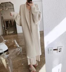 High Quality Fashion Long Sweater Coat Full Sleeve Casual Winter Cardigan Knit Loose Comfortable Sweater Cardigan For Women