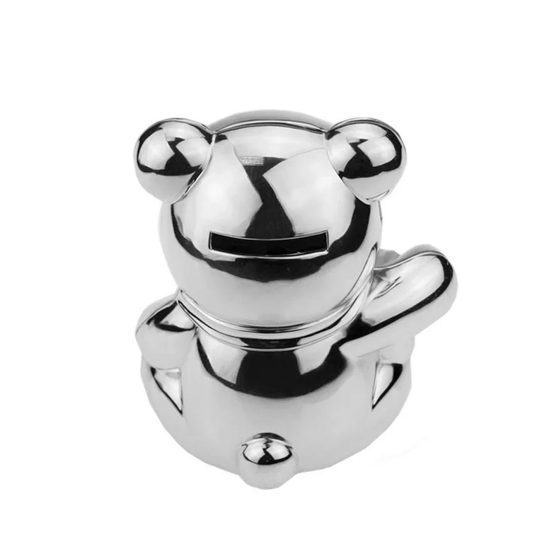 
wholesale metal money saving boxes creative wedding gift alcancias baby teddy bear piggy banks for kids 