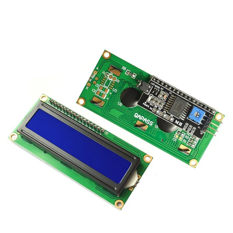 16x2 персонажа 1602 ЖК-дисплей LCD1602 синий экран с подсветкой дисплей модуль печатной платы ЖК 1602 межсоединений интегральных схем I2C интерфейс