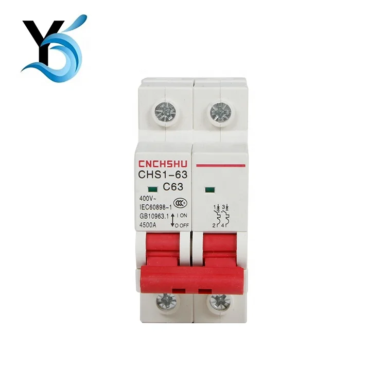 CHS1-63(DZ47-2P)Miniature circuit breaker White switch Low power protector Home circuit breaker On-board power supply protector