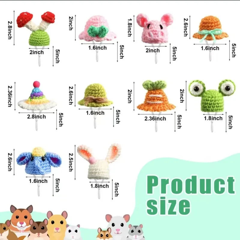 LM0138M Handmade Hamster Pet Hat Small Pet Hat Flower Branch Mouse Clapping Hat Cute Headpiece Parrot Head Cover