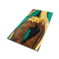 River Coffee Tea Table Top South American Walnut Resin 30x60x1.5inch Office Furniture Modern Contracted and Contemporary