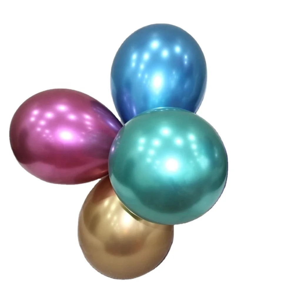 Factory wholesale 12inch 2.8g High Quality Latex Metallic balloon/ Chrome balloons