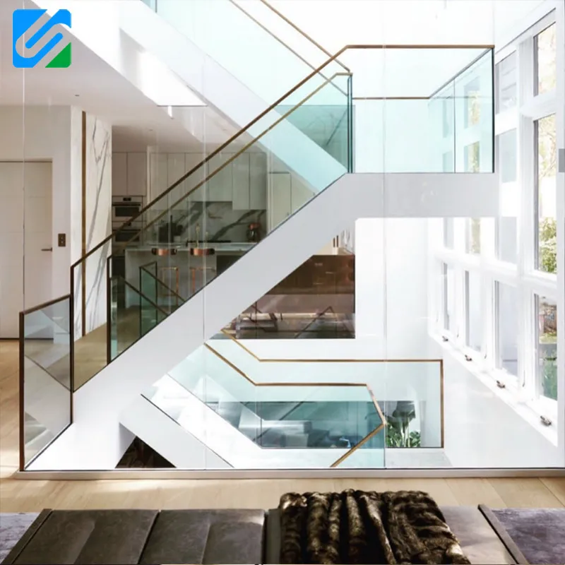 Hot sale Steel Structure Staircase Glass Floating Stairs