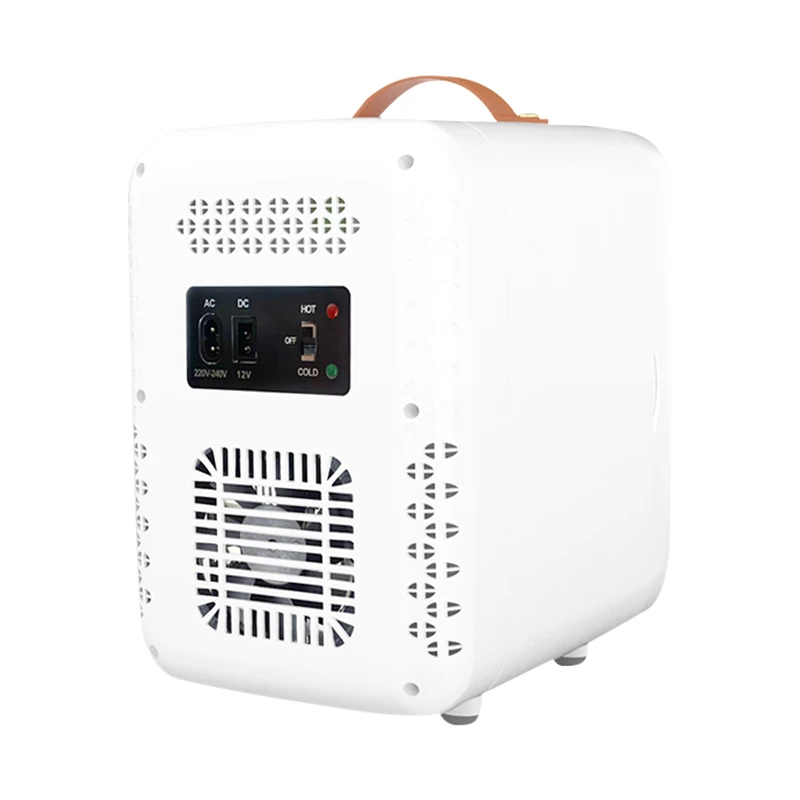 Mini Refrigerator 8L LED Light Thermoelectric Cooler Personal Beauty Fridge With Mirrored Door