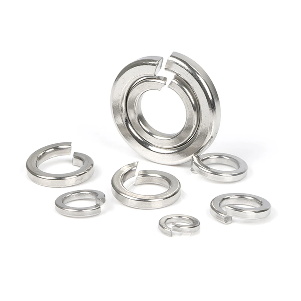 Stainless steel 304 A2-70 spring helical split ring lock washer metric Spring Lock Washer DIN127