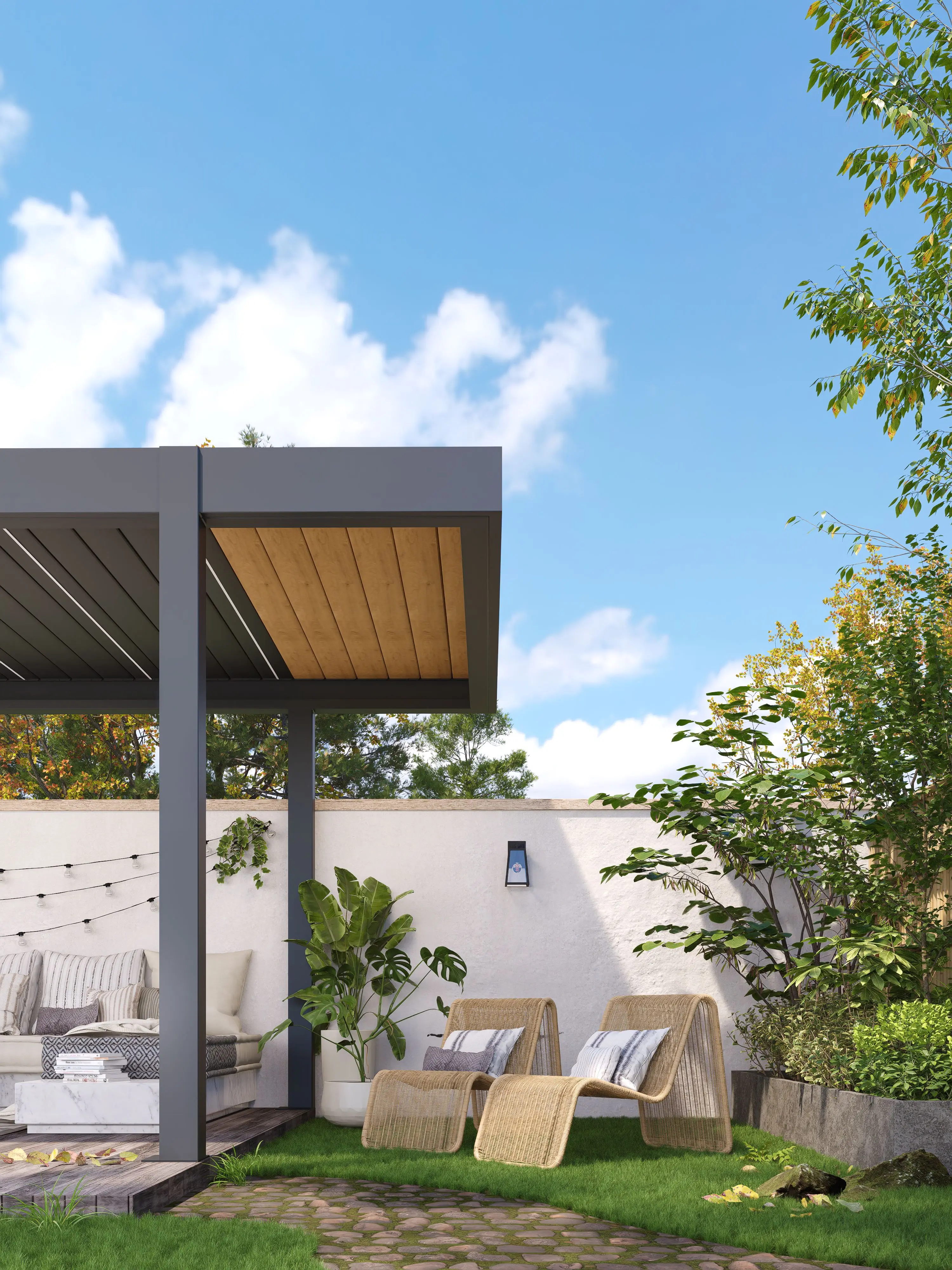 Chinese Style Luxury Roof Outdoor Garden Pavilion Rainproof Outdoor Aluminum Pergola Leisure Garden Pergola