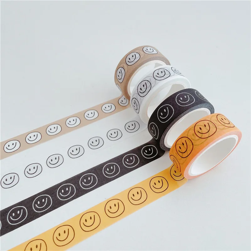 Korean Simple Design Smile Face Washi Paper Tape Kawaii  Manufacturer