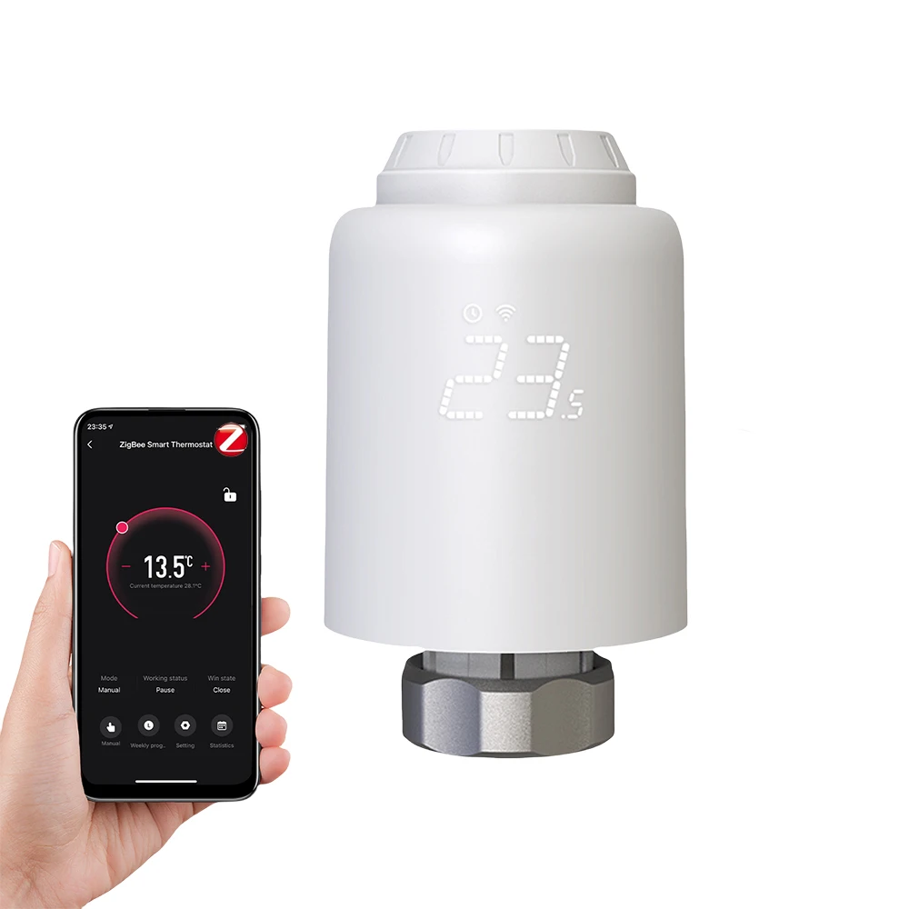 Zigbee Thermostat Smart Heating Radiator Valve Tuya TRV Temperature Controller