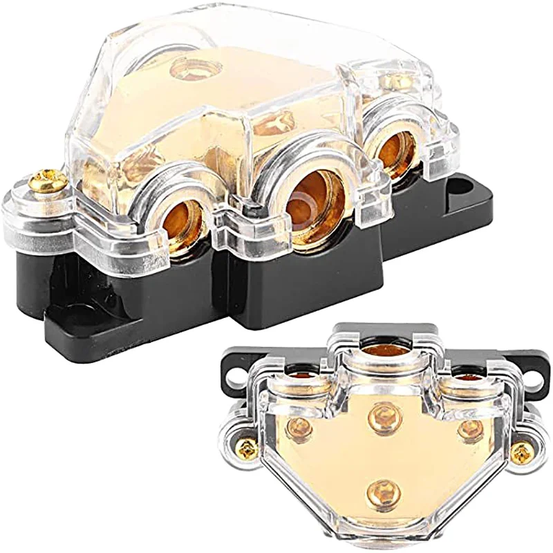 Car Audio Power Distribution Block1*2GA in-1*4GA +2*8GA out power socket zinc alloy car power distribution block