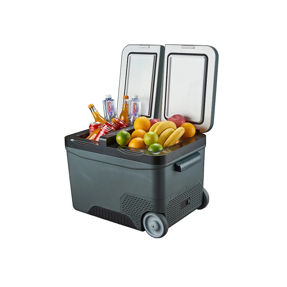 12V 12 Volt electric cooler fridges mini car Compressor fridge portable refrigerator for camping with wheels