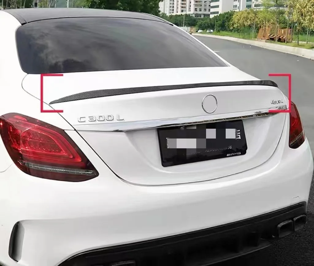Car Spoiler Lip Tail Wing for Mercedes Benz C Class W205 C43 C63 AMG 2015-2021