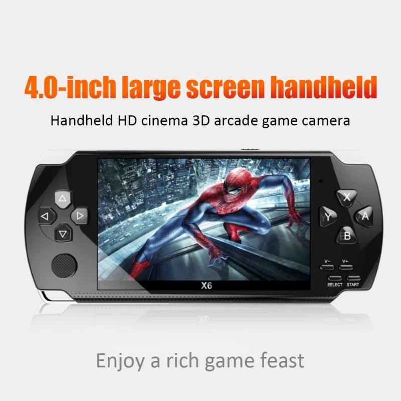 X6 4.0 Cal Handheld Video Console Double Joystick Mini Portable Game Console Built-in 1500 Classic Free Games PC TV Support Best
