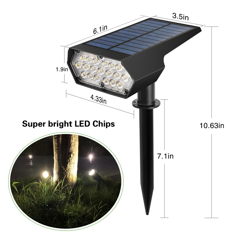 
Yard Decoration garden solar led light Solar spot Outdoor Ground Wall mount Lamp Solar Garden Spotlight Light 