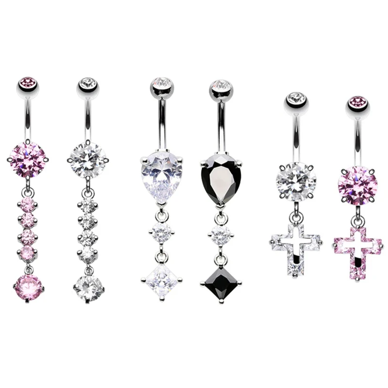 Подвеска из нержавеющей стали 316L для пирсинга пупка