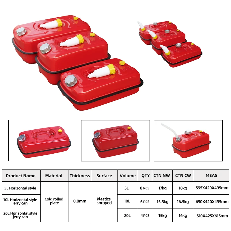 5L/10L/20L High Performance Motorcycle Fuel Tank Petrol Cans Motorcycle Jerrycan Gas Can Gasoline Oil Container Fuel  Caddy