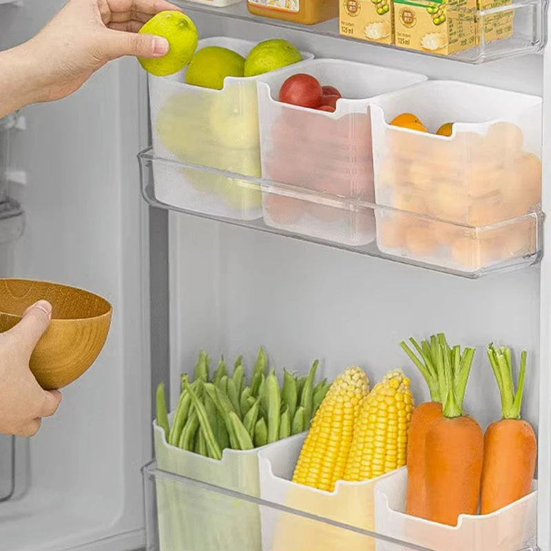 Refrigerated container storage  Mini Freezer Organizer Bins Fridge Door Organizer Clear Plastic Food Storage