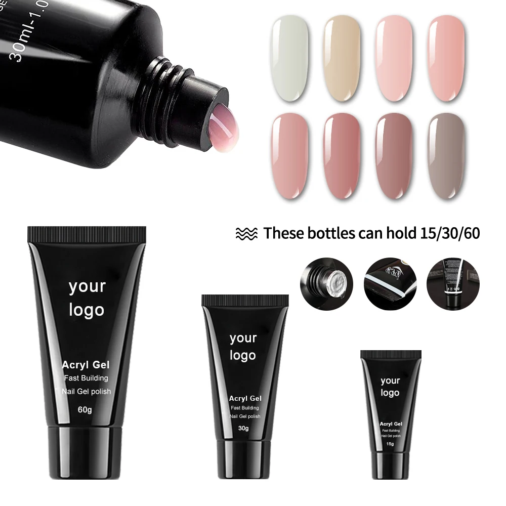 Free samples new colors poly gel acrylic gel nail poligel nail extension in tubes
