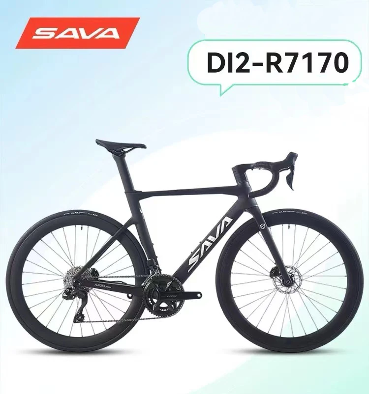 SAVA Factory Carbon Fiber Road Bike Di2-R7170 24 Speeds Electronic Shifter Groupset Disc Brake Racing bike for adults