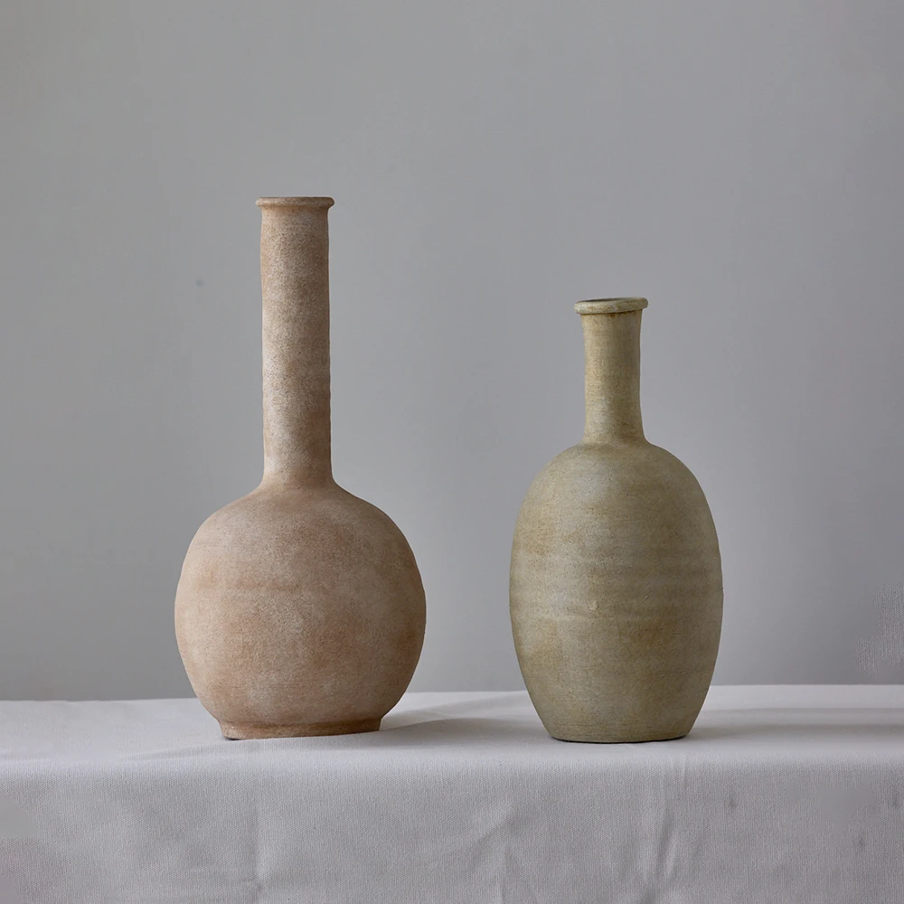 New popular clay pot shape Scandinavian style ceramic decorative vase modern design vase desktop decorative vase